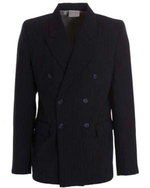 VTMNTS Double Breasted Tailored Blazer - Blue