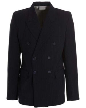 VTMNTS Double Breasted Tailored Blazer - Blue