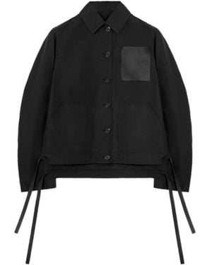 Loewe Jacket With Anagram Pebble Button in Black | Lyst