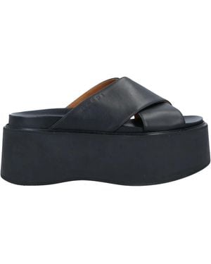 Marni Round Toe Sandals - Black