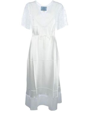 【プラダ・PRADA】SHORT DRESS Black Short-sleeved Re-Nylon dress | PRADA