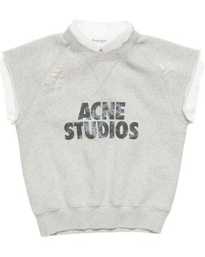 Acne Studios Logo Layered Sleeveless Sweatshirt - White