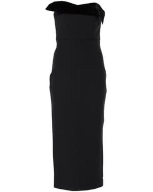 Roland Mouret Crêpe Bustier Dress - Black