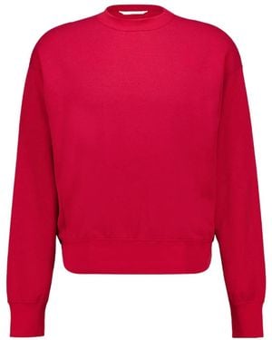 AURALEE Crew Neck Sweatshirt - Red