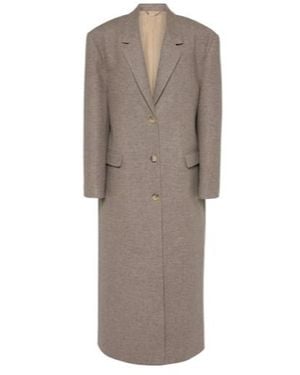 Magda Butrym Wool Cashmere And Silk Coat - Brown