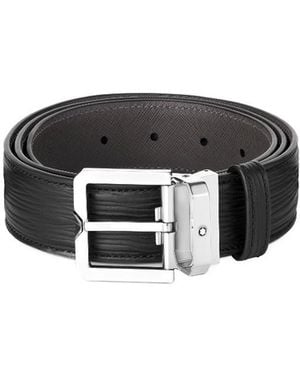 Montblanc Textured Buckle Belt - Black