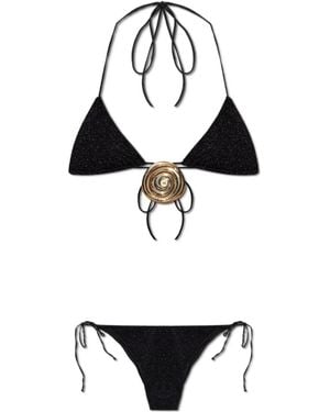 Oséree Lace-Up Bikini Set - White
