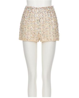 Valentino Sequined Shorts - Natural