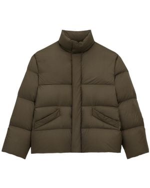 Saint Laurent High-Neck Down Jacket - Green