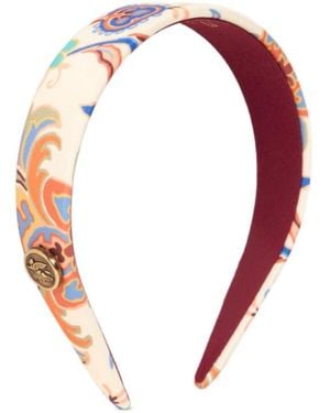 Etro Hair Band With Floral Print - Red