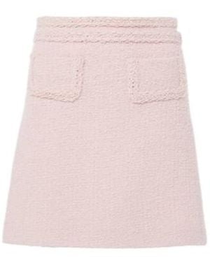 Giambattista Valli High-Rise Wool-Blend Miniskirt - Pink