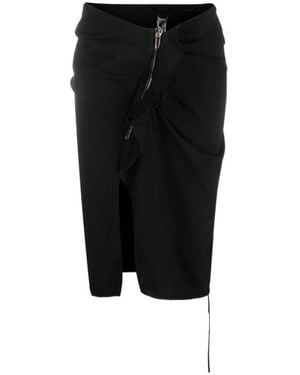 Rick Owens Zip-Detail Pencil Skirt - Black