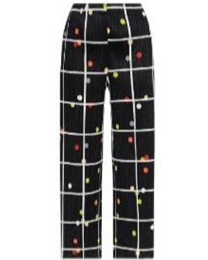 Pleats Please Issey Miyake Crossing Dots Trousers - Black