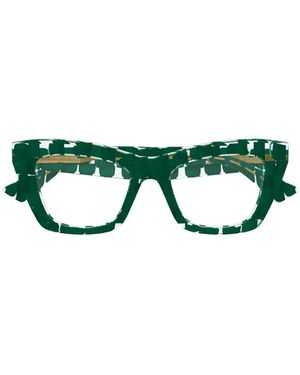 Bottega Veneta Eyewear Cat-Eye Frame Glasses - Green
