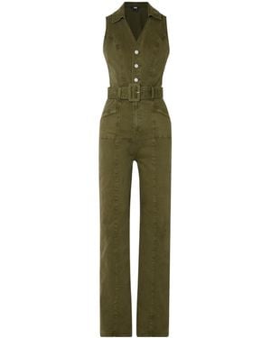 PAIGE Denim Jumpsuit With Belt - Green