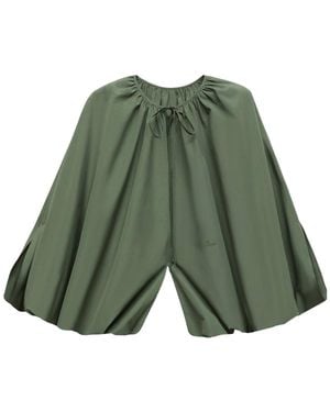 KENZO Embroidered Logo Cape Top - Green