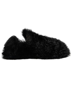 Moncler Snug Shearling Flats - Black