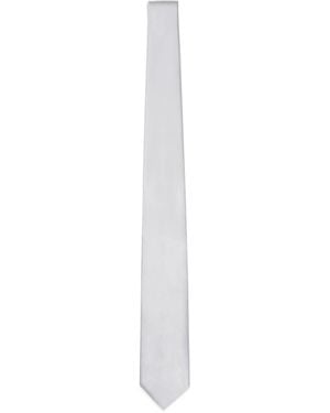 Giorgio Armani Pointed Tip Satin Tie - White