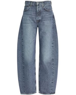 Agolde Paneled Straight-Leg Jeans - Blue