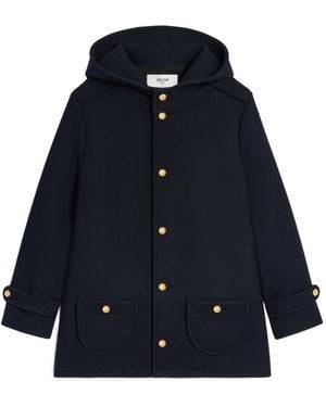 Celine Hooded Triomphe Coat - Blue