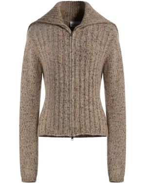 Ganni Stretch Knitted Jacket - Brown