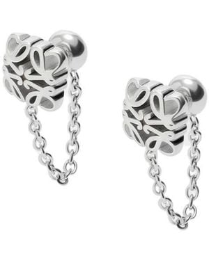 Loewe Anagram Bombe Chain Earrings - White