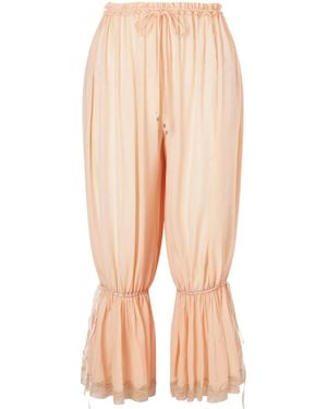 Chloé Pleated Casual Trousers - Natural