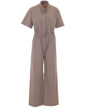 Herno Drawstring Jumpsuit - Brown