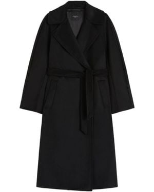 Weekend by Maxmara Virgin Wool Belted Coat - Black