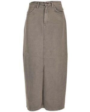 Acne Studios Denim Midi Skirt - Brown