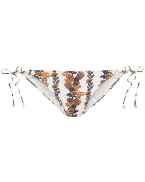 Tory Burch Floral Print Bikini Bottoms - White