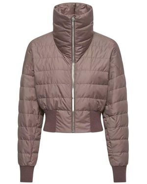Moncler Moncler Rick Owens Cropped Down Jacket - Brown