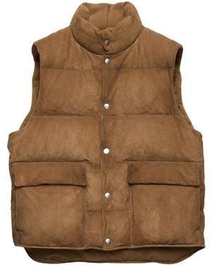 Prada Button-Up Down Gilet - Brown
