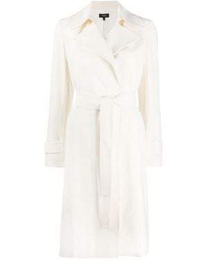 Theory Oaklane Trench Belted Coat - White