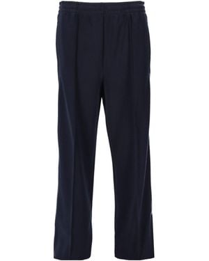 Miu Miu Elasticated Waistband Pleated Pants - Blue
