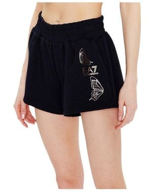 EA7 Logo Logo Shorts - Black