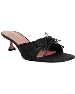 AMINA MUADDI Bow Detail Sandals - Black
