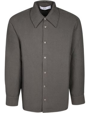 Séfr Waffle Fabric Shirt - Gray