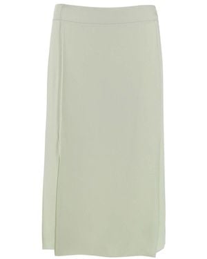 Bottega Veneta Fluid Satin Skirt - Green