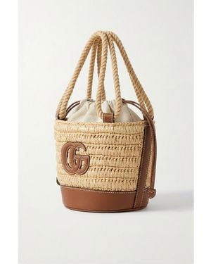 Gucci Woven Mini Bucket Bag - Natural