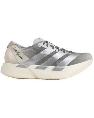 Y-3 Adios Pro 4 Signature-Print Sneakers - Gray
