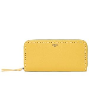 Fendi Selleria Zip Around Large - Yellow