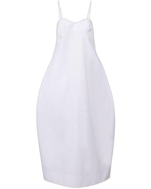Rohe Cotton Back Slit Dress - White