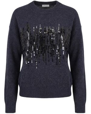 Peserico Round Neck Jumper - Blue