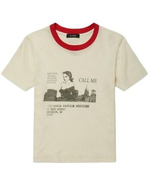 Willy Chavarria Call Me Ringer T-Shirt - White