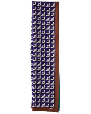 Miu Miu Pattern-Printed Scarf - Blue