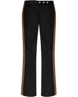 MISBHV Stripe-Detail Flared Pants - Black