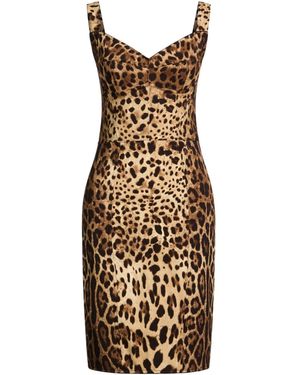 Dolce & Gabbana Midi Dress Silk, Polyester, Elastane - Metallic