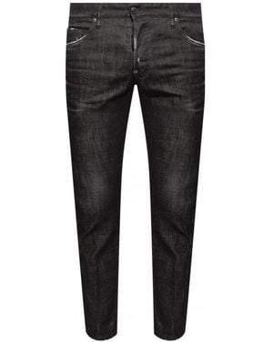 DSquared² Distressed Slim-Fit Jeans - Black