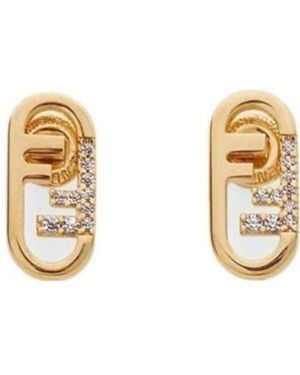 Fendi O'Lock Earrings - Metallic